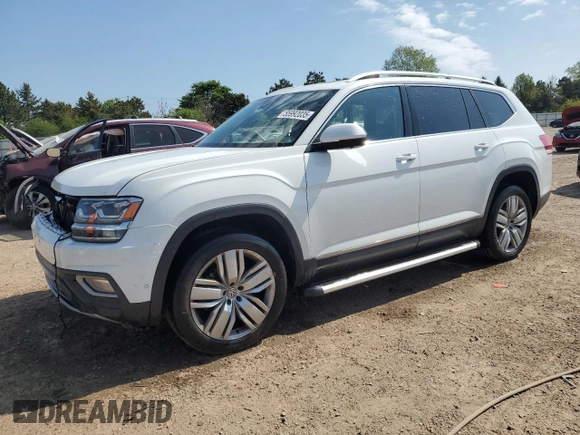 2018 Volkswagen Atlas SEL Premium z VIN 1V2NR2CAXJC539249, wystawiony jako Copart lot #55992035 z przebiegiem 132 814 mil mil oraz Szkoda całkowita • Salvage title. Historia ofert i sprzedaży dostępna na DreamBid. Obrazek 1.