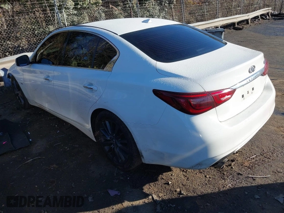 2018 Infiniti Q50 3.0t LUXE with VIN JN1EV7AP2JM590470, listed as a IAAI auction lot 41439162 with 155,029 mi miles. Bid and sale history available at carsss.com. Image 3.