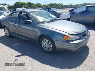 2005 Pontiac Grand Am SE with VIN 1G2NE52E25M101462, listed as a IAAI auction lot 41743136 with 77,376 mi miles. Bid and sale history available at carsss.com. Image 1.