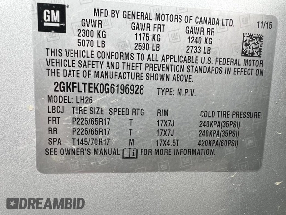 2016 GMC Terrain SLE with VIN 2GKFLTEK0G6196928, listed as a Copart auction lot 55685815 with 149,506 mi miles and Clean Title. Bid and sale history available at carsss.com. Image 10.