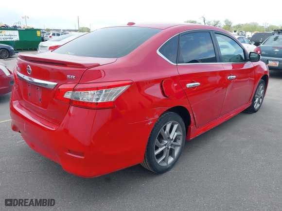2015 Nissan Sentra S with VIN 3N1AB7AP8FY239655, listed as a IAAI auction lot 41982460 with 110,894 mi miles. Bid and sale history available at carsss.com. Image 4.
