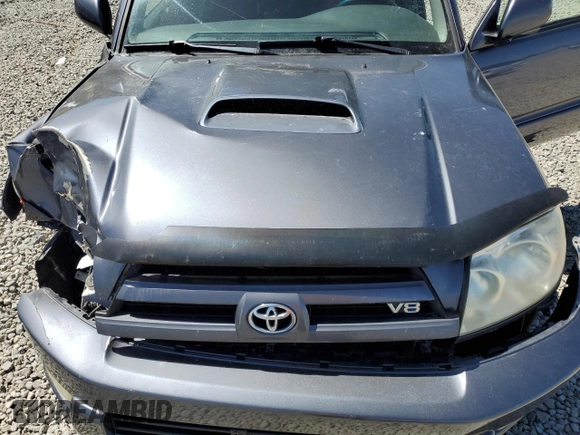 2005 Toyota 4Runner SR5 with VIN JTEBT14R658019588, listed as a Copart auction lot 55229825 with Not Provided miles and Salvage Title. Bid and sale history available at DreamBid. Image 12.