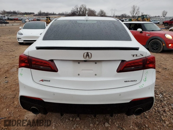 2020 Acura TLX w/A-Spec Pkg with VIN 19UUB3F63LA002527, listed as a Copart auction lot 44387685 with Not provided miles and Salvage title. Bid and sale history available at DreamBid. Image 6.