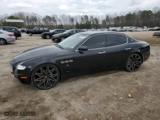 2008 Maserati Quattroporte with VIN ZAMFE39A780033383, listed as a Copart auction lot 50038315 with 129,731 mi miles and Salvage Title. Bid and sale history available at carsss.com. Image 1.