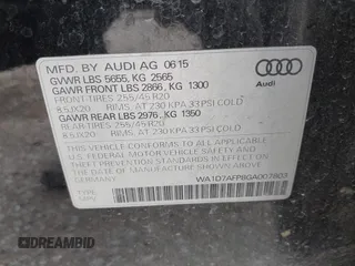 2016 Audi Q5 Premium Plus z VIN WA1D7AFP8GA007803, wystawiony jako IAAI lot #40316399 z przebiegiem 178 389 mil mil oraz . Historia ofert i sprzedaży dostępna na DreamBid. Obrazek 9.