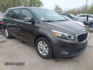 2016 Kia Sedona with VIN KNDMB5C17G6093362, listed as a IAAI auction lot 41996581 with 107,160 mi miles and . Bid and sale history available at DreamBid. Image 1.