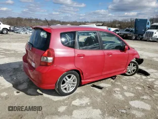 2008 Honda Fit Sport with VIN JHMGD38628S045663, listed as a Copart auction lot 48222545 with 148,236 mi miles and Salvage Title. Bid and sale history available at carsss.com. Image 3.