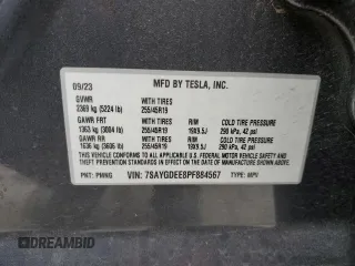 2023 Tesla Model Y Long Range z VIN 7SAYGDEE8PF884567, wystawiony jako Copart lot #45181465 z przebiegiem 16 653 mil mil oraz Szkoda całkowita • Salvage title. Historia ofert i sprzedaży dostępna na DreamBid. Obrazek 14.