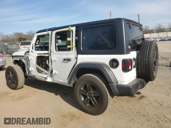 2022 Jeep Wrangler Unlimited Sport with VIN 1C4HJXDN3NW242297, listed as a Copart auction lot 47388715 with 17,098 mi miles and Salvage title. Bid and sale history available at DreamBid. Image 2.