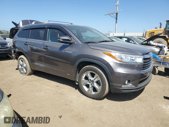 2016 Toyota Highlander Limited with VIN 5TDDCRFH0GS018466, listed as a Copart auction lot 55974825 with 136,099 mi miles and Salvage title. Bid and sale history available at DreamBid. Image 4.