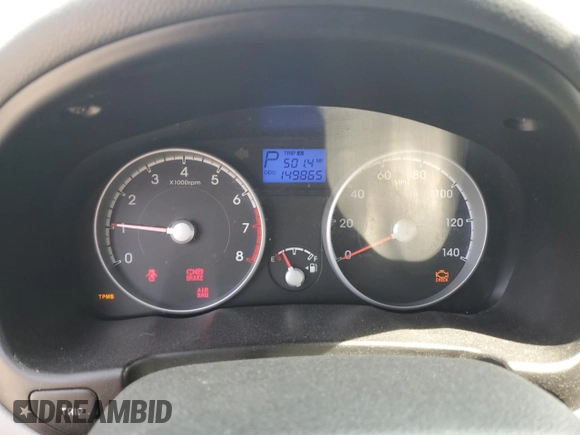2011 Hyundai Accent GLS with VIN KMHCN4AC6BU612483, listed as a Copart auction lot 53505155 with 149,865 mi miles and Salvage Title. Bid and sale history available at carsss.com. Image 9.