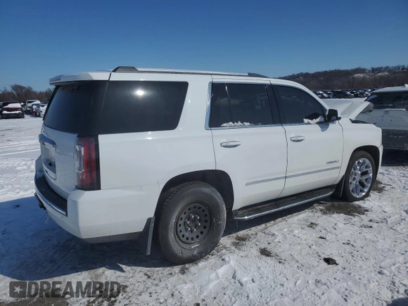 2017 GMC Yukon Denali with VIN 1GKS2CKJXHR168346, listed as a Copart auction lot 45666185 with 165,293 mi miles and Salvage Title. Bid and sale history available at carsss.com. Image 3.