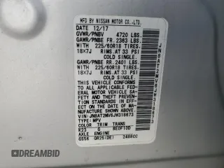 2018 Nissan Rogue SV z VIN JN8AT2MV6JW318673, wystawiony jako Copart lot #53471765 z przebiegiem 157 194 mil mil oraz Szkoda całkowita • Salvage title. Historia ofert i sprzedaży dostępna na DreamBid. Obrazek 13.