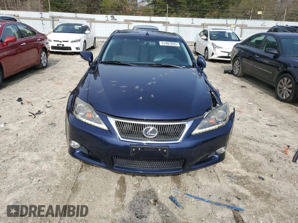 2011 Lexus IS 250 C with VIN JTHFF2C20B2520593, listed as a Copart auction lot 51487265 with 114,101 mi miles and Salvage Title. Bid and sale history available at DreamBid. Image 5.