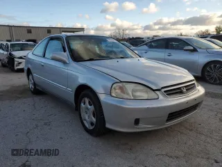 1999 Honda Civic EX with VIN 1HGEJ814XXL037182, listed as a Copart auction lot 78575484 with 204,165 mi miles and Salvage Title. Bid and sale history available at carsss.com. Image 4.