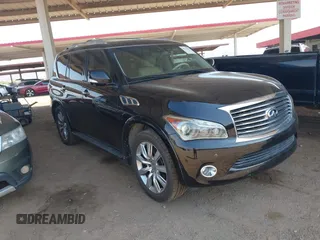 2012 Infiniti QX56 7-passenger with VIN JN8AZ2NF8C9518509, listed as a IAAI auction lot 42732292 with 165,844 mi miles and . Bid and sale history available at DreamBid. Image 1.