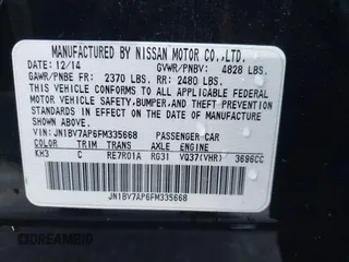 2015 Infiniti Q50 with VIN JN1BV7AP6FM335668, listed as a IAAI auction lot 42201480 with 234,970 mi miles and . Bid and sale history available at DreamBid. Image 9.