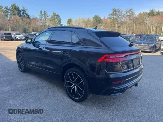 2019 Audi Q8 Premium Plus with VIN WA1EVAF16KD031014, listed as a Copart auction lot 55879645 with 116,056 mi miles and Clean Title. Bid and sale history available at carsss.com. Image 3.