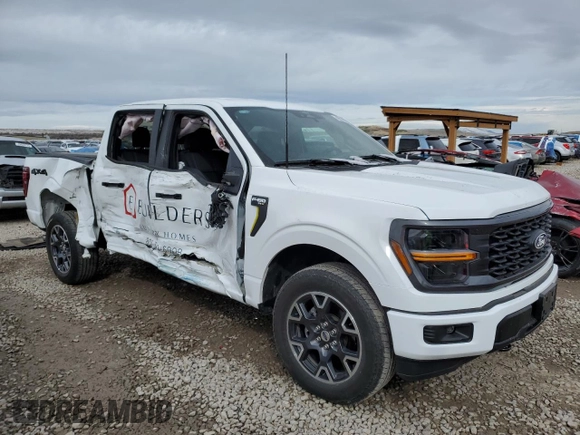 2024 Ford F-150 STX with VIN 1FTEW2LP8RKD86855, listed as a Copart auction lot 49816755 with 18,361 mi miles and Salvage Title. Bid and sale history available at carsss.com. Image 4.