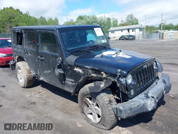 2017 Jeep Wrangler Unlimited Sport with VIN 1C4HJWDG5HL714291, listed as a IAAI auction lot 42383679 with 138,201 mi miles and . Bid and sale history available at DreamBid. Image 1.