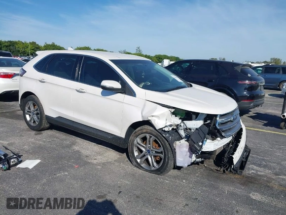 2016 Ford Edge Titanium with VIN 2FMPK3K92GBB83038, listed as a IAAI auction lot 41445967 with 90,125 mi miles. Bid and sale history available at carsss.com. Image 1.