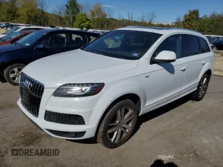 2013 Audi Q7 Prestige with VIN WA1WMAFE8DD010467, listed as a Copart auction lot 74774934 with 121,267 mi miles and Salvage title. Bid and sale history available at DreamBid. Image 1.