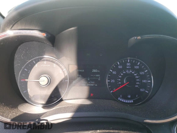 2015 Kia Forte EX with VIN KNAFZ4A80F5309049, listed as a Copart auction lot 87038044 with 34,067 mi miles and Salvage Title. Bid and sale history available at carsss.com. Image 9.