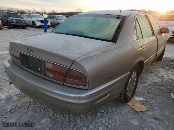 2001 Buick Park Avenue with VIN 1G4CW54K814163330, listed as a Copart auction lot 42388905 with 177217 miles and Salvage Title. Bid and sale history available at carsss.com. Image 3.