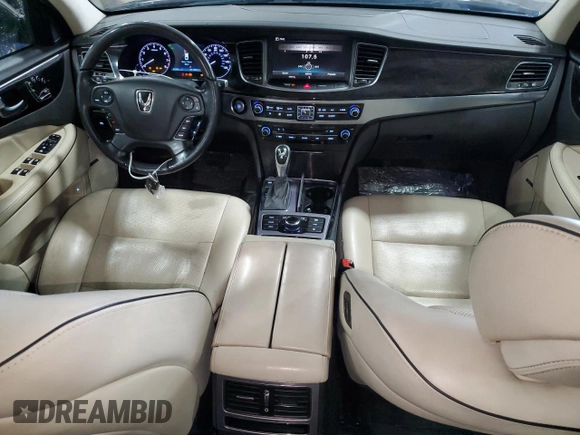 2014 Hyundai Equus Signature with VIN KMHGH4JH6EU082783, listed as a Copart auction lot 46355515 with 108,619 mi miles and Salvage Title. Bid and sale history available at DreamBid. Image 8.