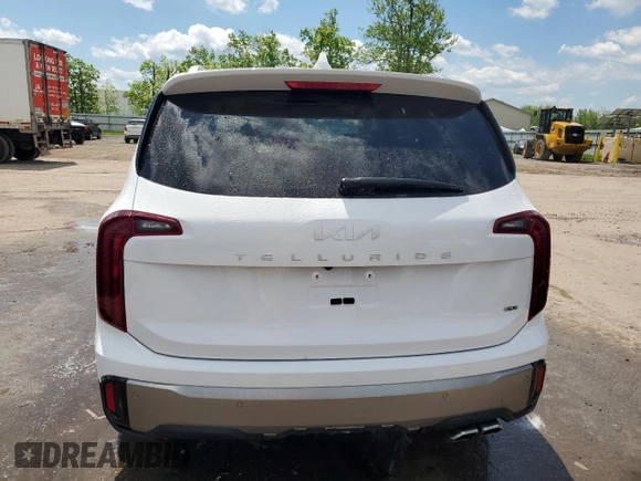 2025 Kia Telluride S with VIN 5XYP6DGC7SG633192, listed as a Copart auction lot 58782175 with 2,134 mi miles and Salvage title. Bid and sale history available at DreamBid. Image 6.