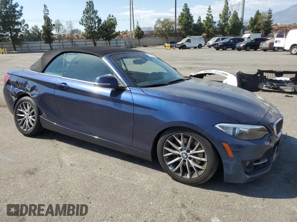 2016 BMW 2 Series 228i with VIN WBA1K9C52GV322739, listed as a Copart auction lot 73714944 with 132,853 mi miles and Salvage Title. Bid and sale history available at carsss.com. Image 4.