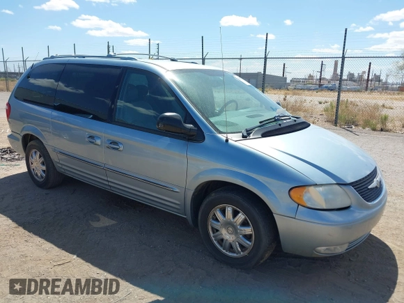 2003 Chrysler Town & Country Limited with VIN 2C8GP64LX3R360516, listed as a IAAI auction lot 42083148 with 185,244 mi miles. Bid and sale history available at carsss.com. Image 1.