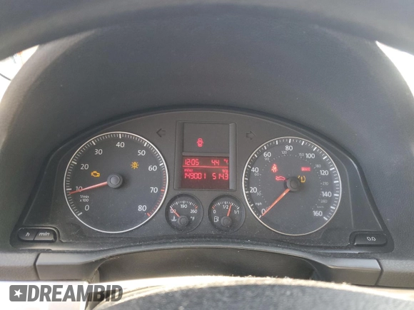 2009 Volkswagen Rabbit S with VIN WVWAB71K59W104212, listed as a Copart auction lot 46642025 with 149,001 mi miles and Salvage title. Bid and sale history available at DreamBid. Image 9.