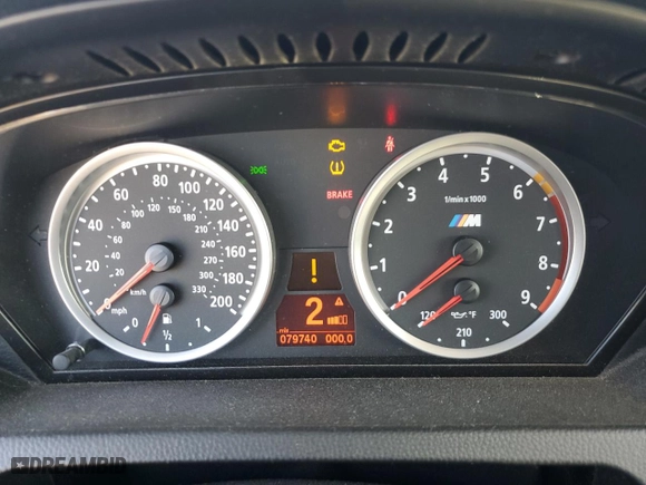 2007 BMW 6 Series M6 with VIN WBSEK93547CY78866, listed as a Copart auction lot 78612424 with 79,740 mi miles and Salvage Title. Bid and sale history available at carsss.com. Image 9.