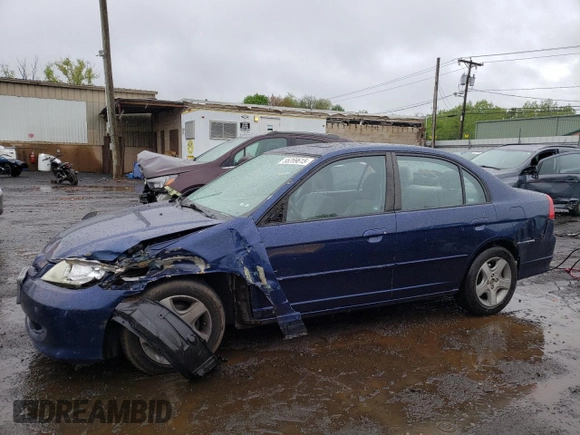 2004 Honda Civic EX with VIN 2HGES26764H614960, listed as a Copart auction lot 55269615 with 157,293 mi miles and Salvage Title. Bid and sale history available at DreamBid. Image 1.