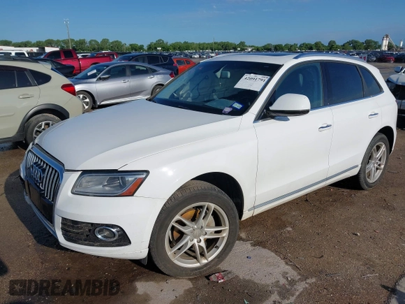 2017 Audi Q5 Premium with VIN WA1C2AFP0HA021058, listed as a IAAI auction lot 42091791 with 82,297 mi miles and . Bid and sale history available at DreamBid. Image 2.