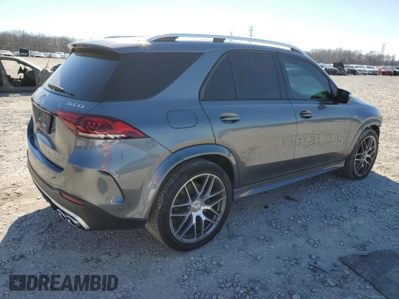 2022 Mercedes-Benz GLE 53 AMG with VIN 4JGFB6BB5NA588237, listed as a Copart auction lot 43532104 with 25,890 mi miles and . Bid and sale history available at DreamBid. Image 3.