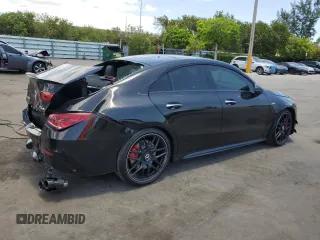2021 Mercedes-Benz CLA 45 AMG with VIN W1K5J5DB2MN162304, listed as a Copart auction lot 57717765 with 36,101 mi miles and Salvage title. Bid and sale history available at DreamBid. Image 3.