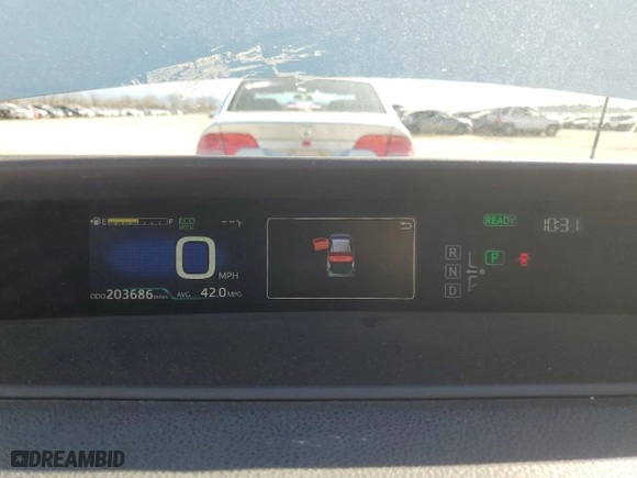 2016 Toyota Prius Four with VIN JTDKARFU7G3027371, listed as a Copart auction lot 47315995 with 203,686 mi miles and Salvage Title. Bid and sale history available at carsss.com. Image 9.