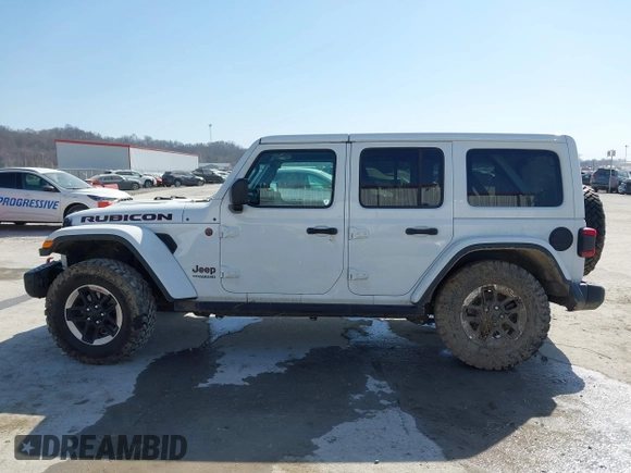 2021 Jeep Wrangler Unlimited Rubicon with VIN 1C4HJXFG7MW531678, listed as a IAAI auction lot 41781874 with 32,440 mi miles and . Bid and sale history available at DreamBid. Image 14.