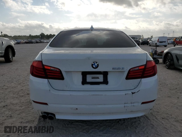 2011 BMW 5 Series 528i with VIN WBAFR1C51BC743598, listed as a Copart auction lot 53616355 with 176,609 mi miles and Clean Title. Bid and sale history available at carsss.com. Image 6.
