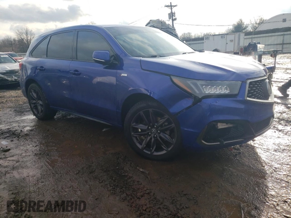 2019 Acura MDX Technology with VIN 5J8YD4H08KL011219, listed as a Copart auction lot 45354005 with Not provided miles and Salvage title. Bid and sale history available at DreamBid. Image 4.