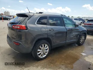 2014 Jeep Cherokee Limited with VIN 1C4PJLDB1EW154245, listed as a Copart auction lot 54428845 with 122,370 mi miles and Salvage Title. Bid and sale history available at DreamBid. Image 3.