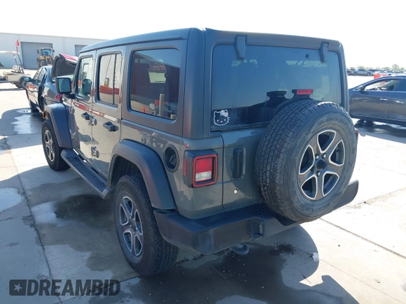 2020 Jeep Wrangler Unlimited Sport S with VIN 1C4HJXDN9LW223055, listed as a IAAI auction lot 41975355 with 61,349 mi miles and . Bid and sale history available at DreamBid. Image 3.
