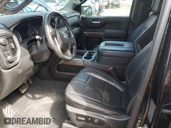 2019 Chevrolet Silverado 1500 High Country with VIN 1GCUYHEL6KZ236050, listed as a Copart auction lot 52505285 with 105,462 mi miles and Salvage Title. Bid and sale history available at carsss.com. Image 7.
