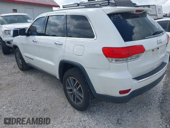 2017 Jeep Grand Cherokee Limited with VIN 1C4RJEBG4HC779411, listed as a IAAI auction lot 42383918 with 128,120 mi miles and . Bid and sale history available at DreamBid. Image 3.
