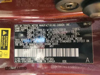 2013 Lexus RX 350 with VIN 2T2ZK1BA1DC097083, listed as a Copart auction lot 61026375 with 119,002 mi miles and Salvage title. Bid and sale history available at DreamBid. Image 14.