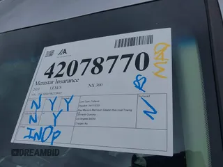 2019 Lexus NX 300 с VIN JTJYARBZ9K2158017, выставлен на аукционе IAAI как лот 42078770 с пробегом Не указан миль и . История ставок и продаж доступна на DreamBid. Изображение 19.