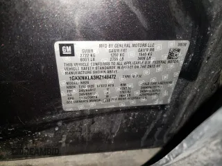 2017 GMC Acadia SLE with VIN 1GKKNKLA3HZ148472, listed as a Copart auction lot 49100585 with 113,297 mi miles and Salvage Title. Bid and sale history available at DreamBid. Image 13.