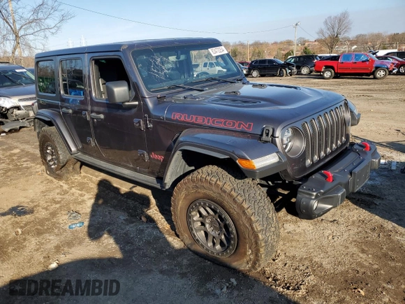 2021 Jeep Wrangler Unlimited Rubicon with VIN 1C4JJXFG8MW869995, listed as a Copart auction lot 83472254 with 48,302 mi miles and Salvage Title. Bid and sale history available at carsss.com. Image 4.